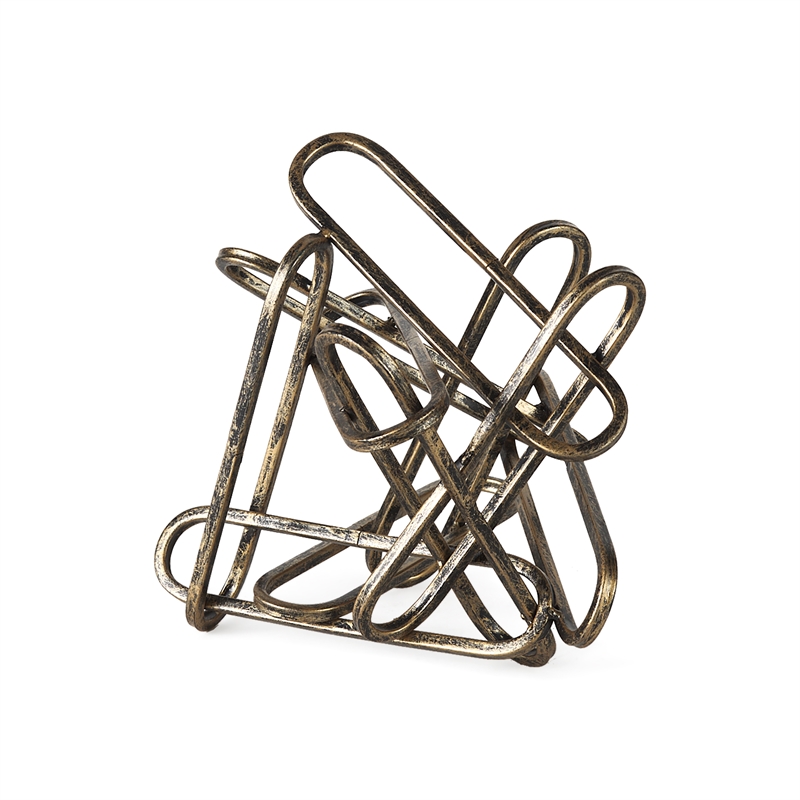 Mercana Henderson II Paperclip Inspired Gold Metal Decorative Object