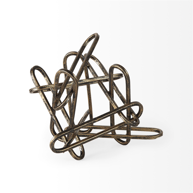 Mercana Henderson II Paperclip Inspired Gold Metal Decorative Object