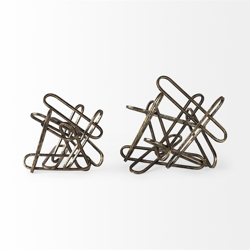 Mercana Henderson II Paperclip Inspired Gold Metal Decorative Object
