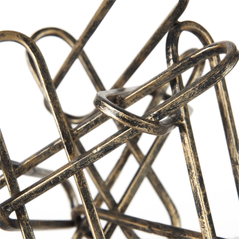 Mercana Henderson II Paperclip Inspired Gold Metal Decorative Object