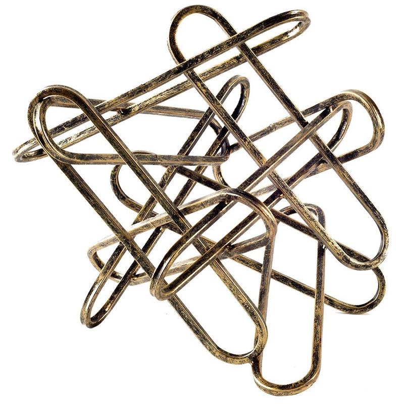 Mercana Henderson II Paperclip Inspired Gold Metal Decorative Object