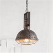 Mercana Zaio 12.5x18.5 Gray Metal Caged Bulb Pendant Light