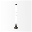 Mercana Zaio 12.5x18.5 Gray Metal Caged Bulb Pendant Light