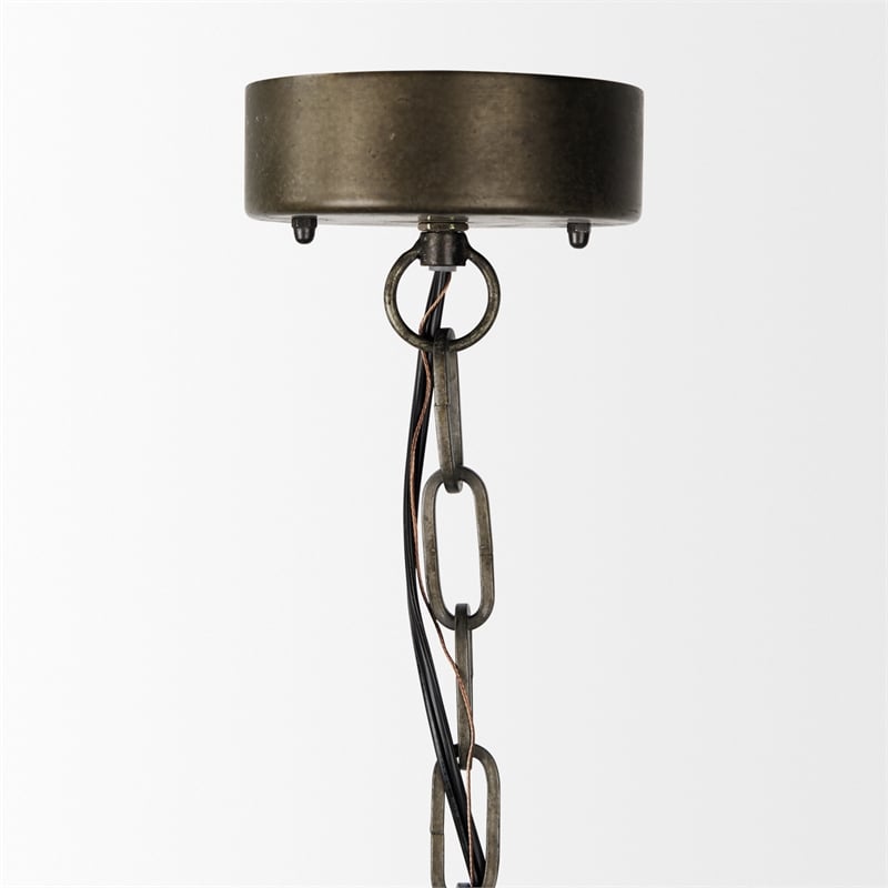 Mercana Zaio 12.5x18.5 Gray Metal Caged Bulb Pendant Light