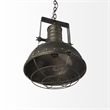 Mercana Zaio 12.5x18.5 Gray Metal Caged Bulb Pendant Light
