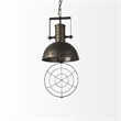 Mercana Zaio 12.5x18.5 Gray Metal Caged Bulb Pendant Light