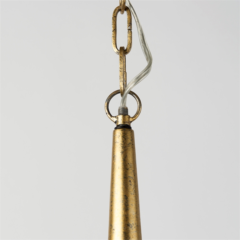 Mercana Capsa Metal Dome Pendant Light in Antique Gold and Silver Tones