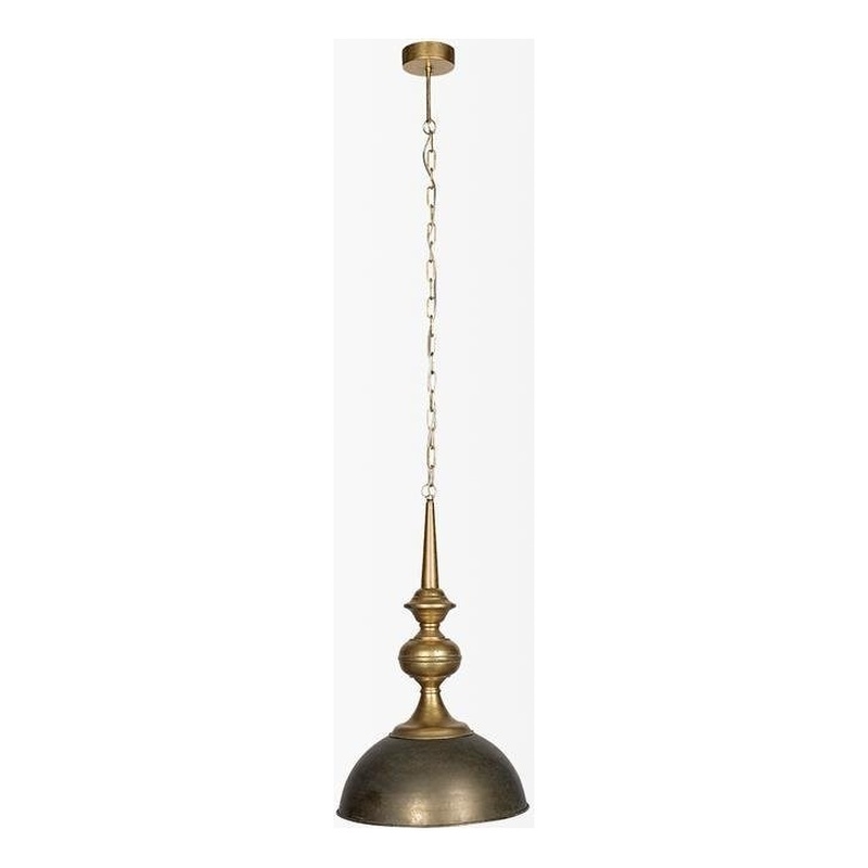 Mercana Capsa Metal Dome Pendant Light in Antique Gold and Silver Tones