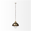 Mercana Dawson II Metal Antiqued Gold Pendant Dome Light