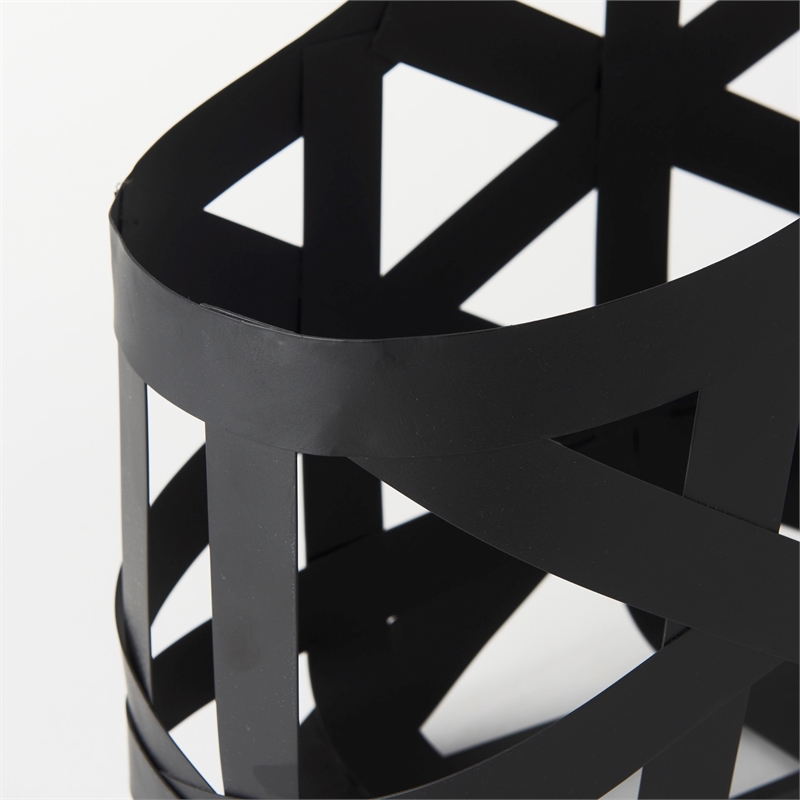 Mercana Tyrell Set of 2 Black Iron Metal Baskets