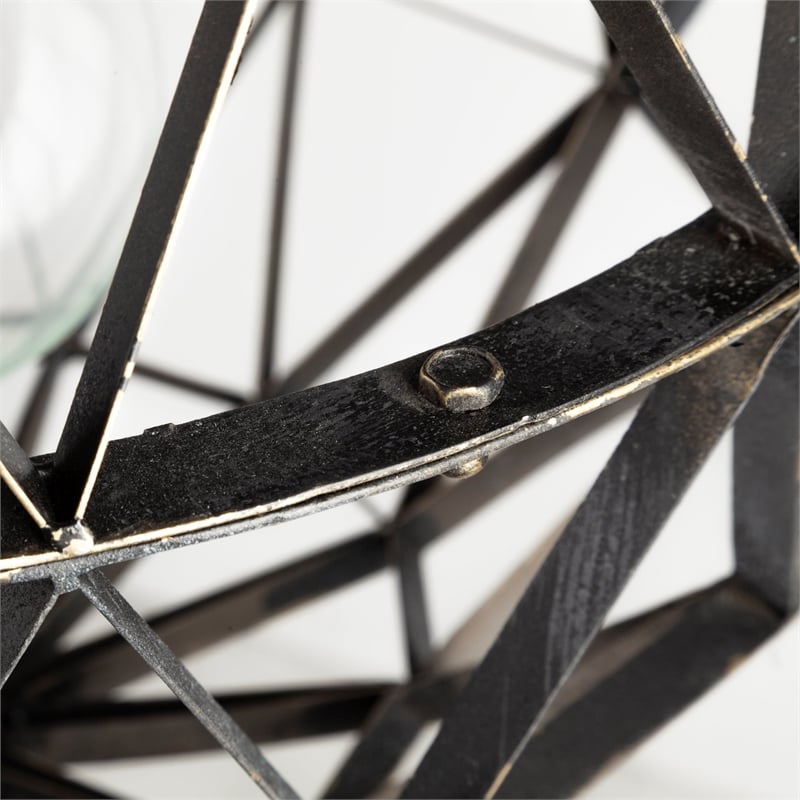 Mercana Dyson I 18x18 Black Metal Triangular Orb Pendant Light