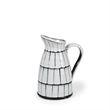 Mercana Lome Small Decorative White/Black Ceramic Jug