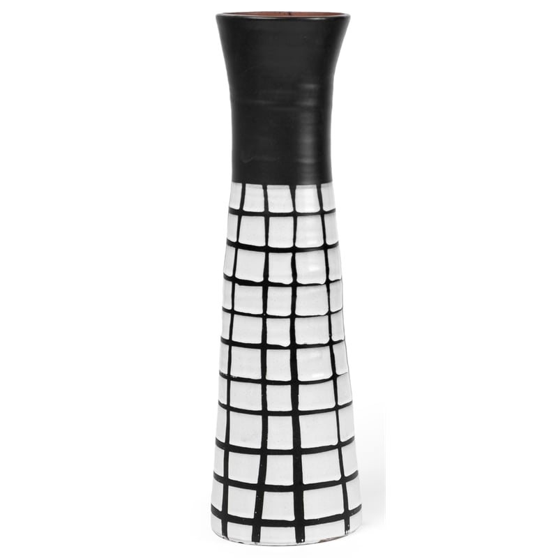Mercana Luanda Small Black/White Large Ceramic Vase