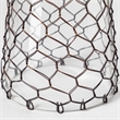 Mercana Shandra I Small Black Metal Snakeskin Pattern Glass Table Candle Holder