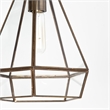 Mercana Prima 9.5x12.5 Gold Metal and Glass Pyramid Pendant Light