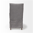 Elbert I Gray Fabric Slip-Cover Brown Wood Dining Chair (Set of 2)
