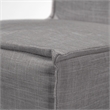 Elbert I Gray Fabric Slip-Cover Brown Wood Dining Chair (Set of 2)