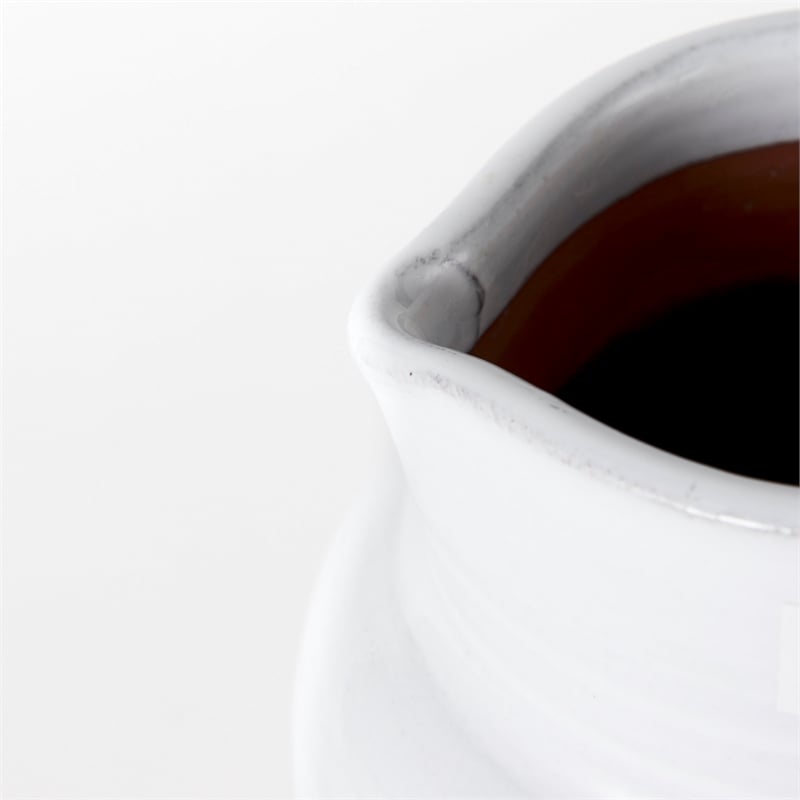 Mercana Harmon II  Large White/Charcoal Ceramic Jug