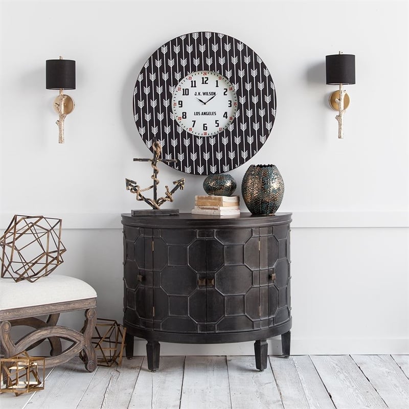 Mercana Sabinal II Resin Tree Branch Fabric Shade Wall Sconce in Gold
