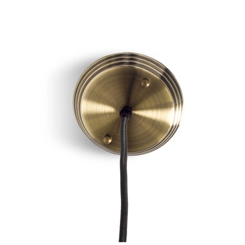 Mercana Hines I 4x8 Antiqued-Brass Metal Cage Pendant Light