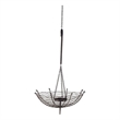 Mercana Furniture Rihanna I Small Black Metal Umbrella Candle Holder Lantern