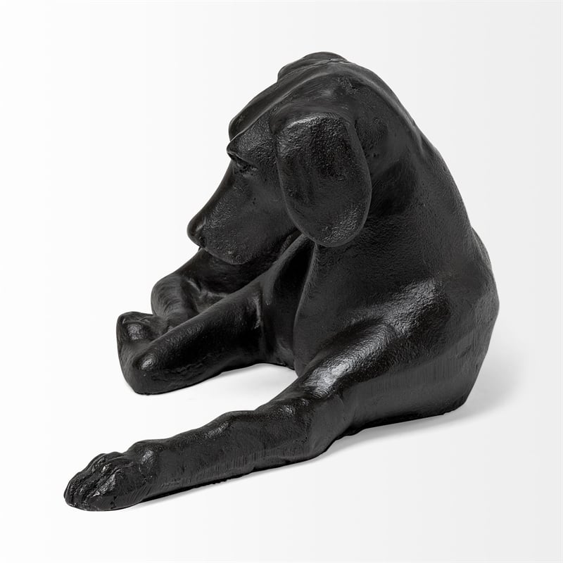 Mercana Czar Cast black metal Labrador Retriever decorative object