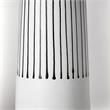 Mercana Furniture Kira I Small White Pinstripe Ceramic Vase