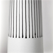 Mercana Furniture Kira I Small White Pinstripe Ceramic Vase