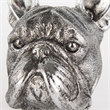 Mercana Furniture and Decor Bruno Resin American Bulldog Bookends in Silver