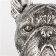 Mercana Furniture and Decor Bruno Resin American Bulldog Bookends in Silver