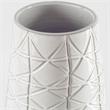 Mercana Harrier II Large Gray Ceramic Dark Base White Vase