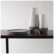 Mercana Harrier II Large Gray Ceramic Dark Base White Vase