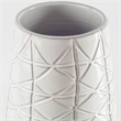 Mercana Harrier II Large Gray Ceramic Dark Base White Vase