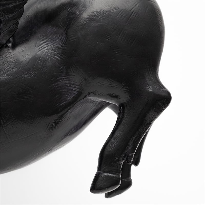 Mercana Hogbadi Set of 2 Black Resin Flying Pigs