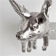 Mercana Hogbadi Set of 2 Silver Resin Flying Pigs