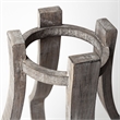 Mercana Brillion Large Brown Rustic Wood/Metal Table Candle Holder