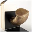 Mercana Nickerson Brown Tones Resin Bull Horn Bookend
