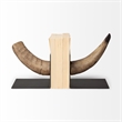 Mercana Nickerson Brown Tones Resin Bull Horn Bookend