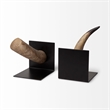 Mercana Nickerson Brown Tones Resin Bull Horn Bookend