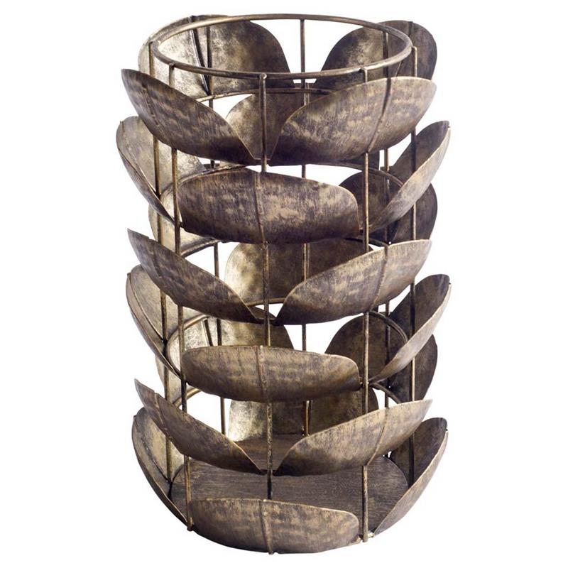 Mercana Henley I Small Bronze Metal Decorative Table Candle Holder