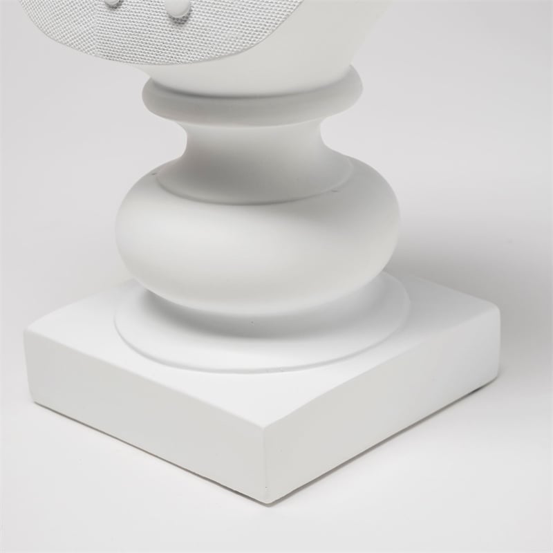 Mercana Murray White Resin Fox Bust Finished in a White Suit