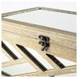 Mercana Furniture Set of Two Wooden Brown Chevron Boxes
