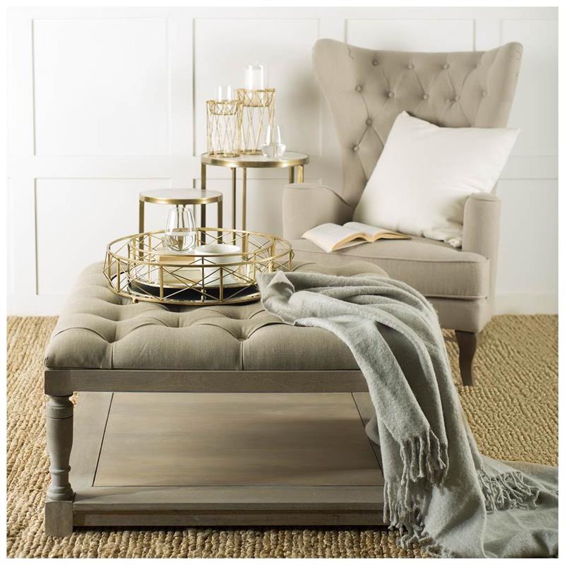 Mercana Othello I Tall Antiqued Brass Metal Table Candle Holder