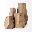 Mercana Allen I Large Natural Wooden Base Oval Vase