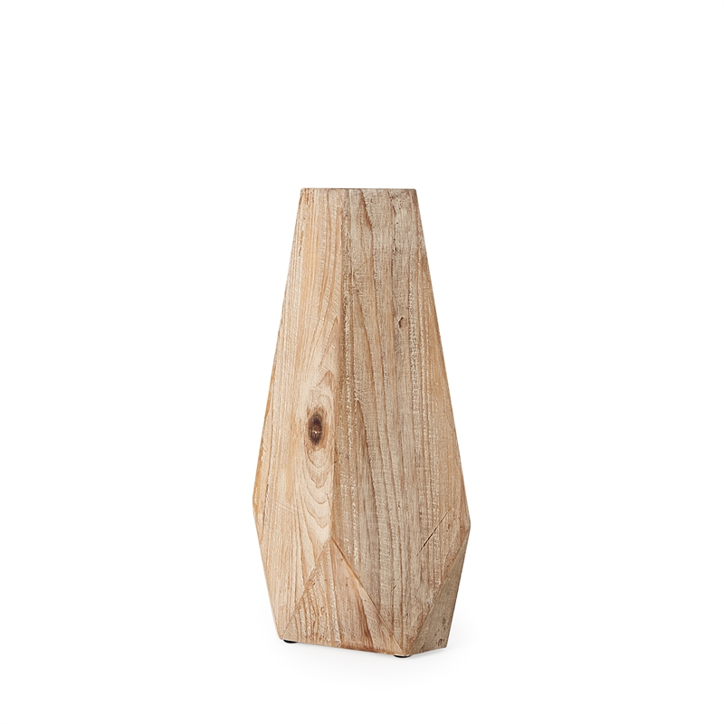 Mercana Allen II Small Natural Wooden Base Oval Vase