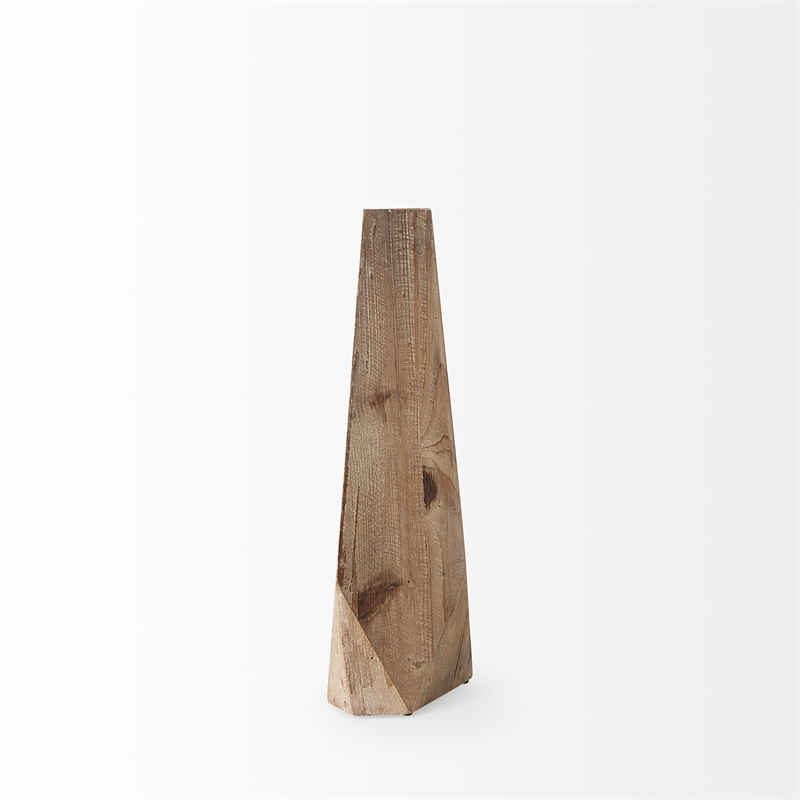 Mercana Allen II Small Natural Wooden Base Oval Vase