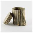 Mercana Willow I Short Brown Resin Stump Storage Box in Resin