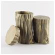 Mercana Willow I Short Brown Resin Stump Storage Box in Resin
