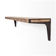 Mercana Dion I Large Brown Wood Wall Shelve