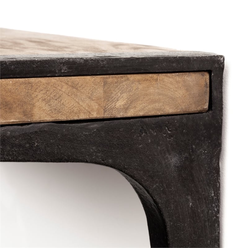 Mercana Dion I Large Brown Wood Wall Shelve